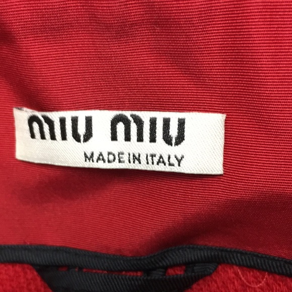 Miu Miu red short wool jacket size 44 women’s - Picture 5 of 7
